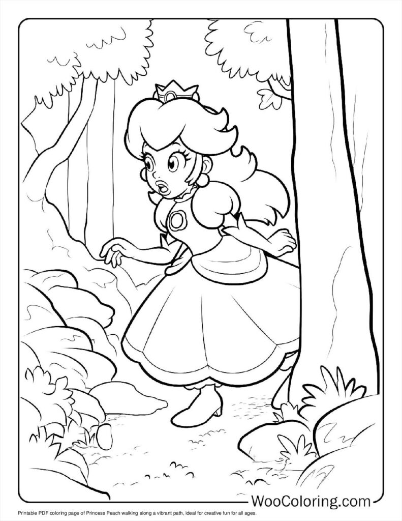 Peach’s Path Coloring Sheet