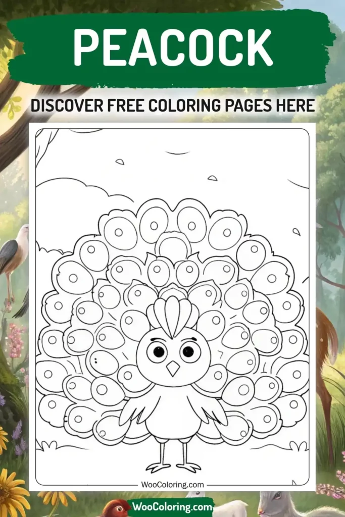 Peacock coloring pages designs from animal