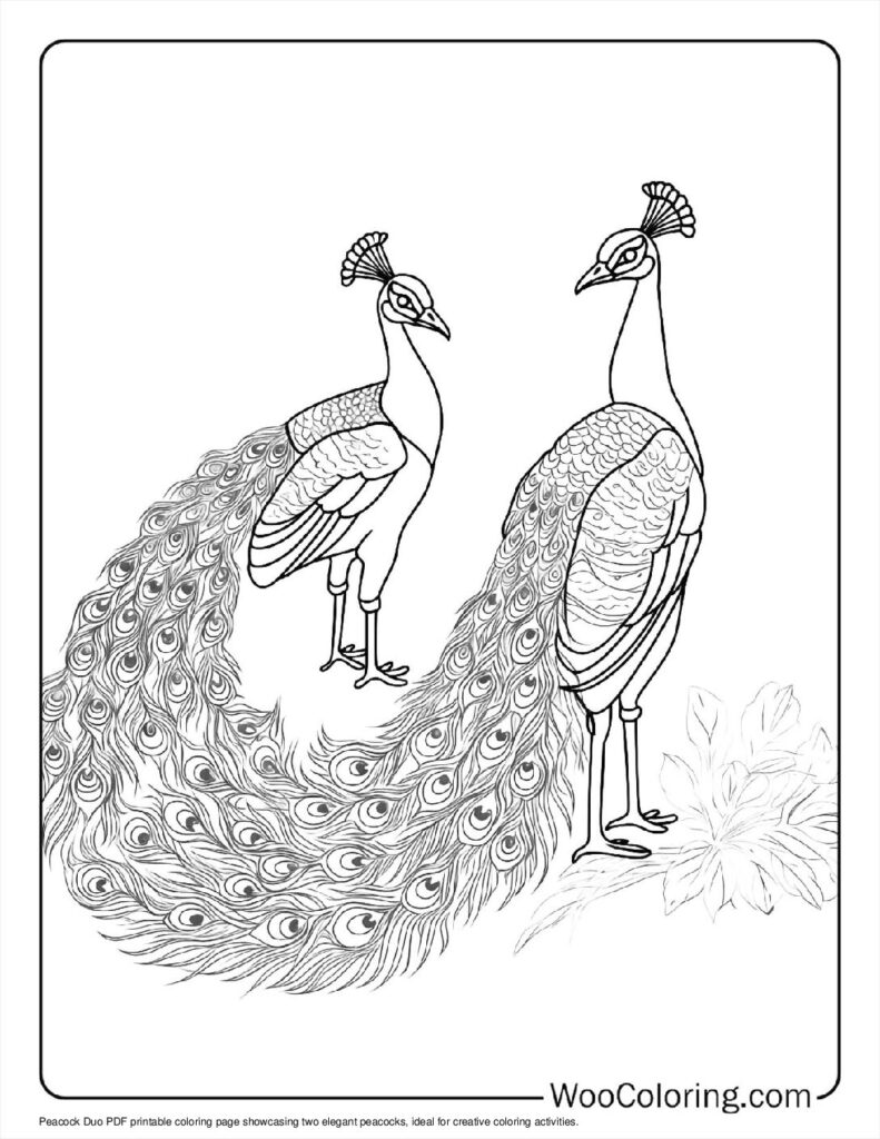 100  Peacock coloring pages  Free PDF To Print  - 46