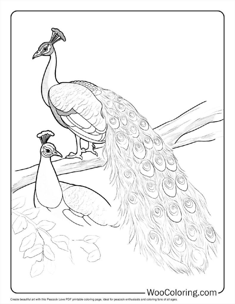 100  Peacock coloring pages  Free PDF To Print  - 45