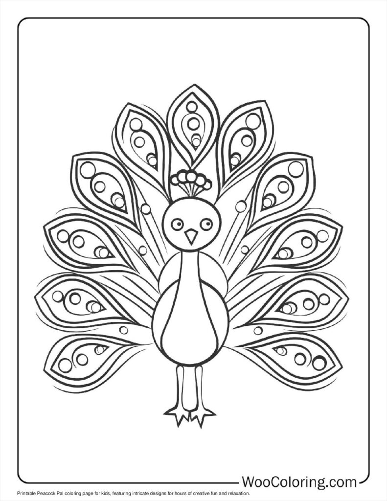 100  Peacock coloring pages  Free PDF To Print  - 90