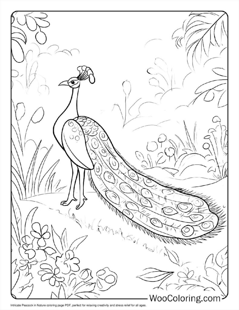 100  Peacock coloring pages  Free PDF To Print  - 37