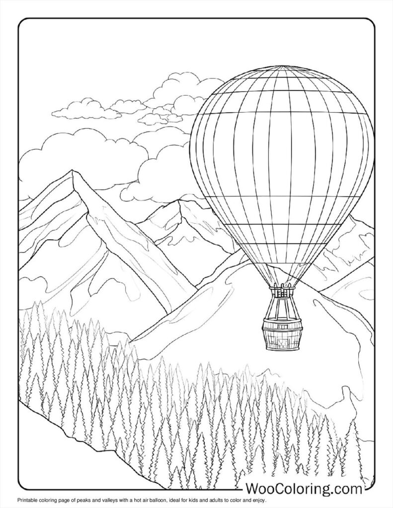 100  Hot Air Balloon coloring pages  Free PDF To Print  - 36