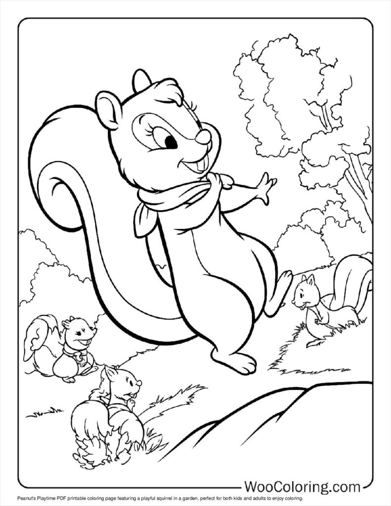 100  Squirrel coloring pages  Free PDF To Print  - 37