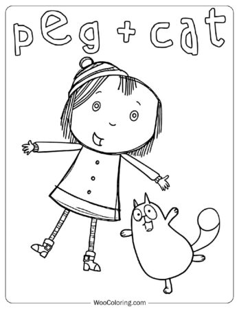 Peg + Cat Coloring Page