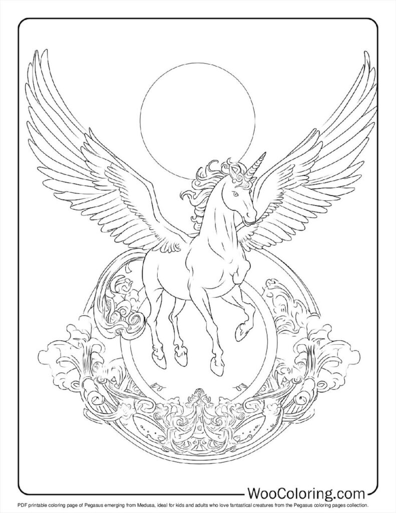 100  Pegasus coloring pages  Free PDF To Print  - 36