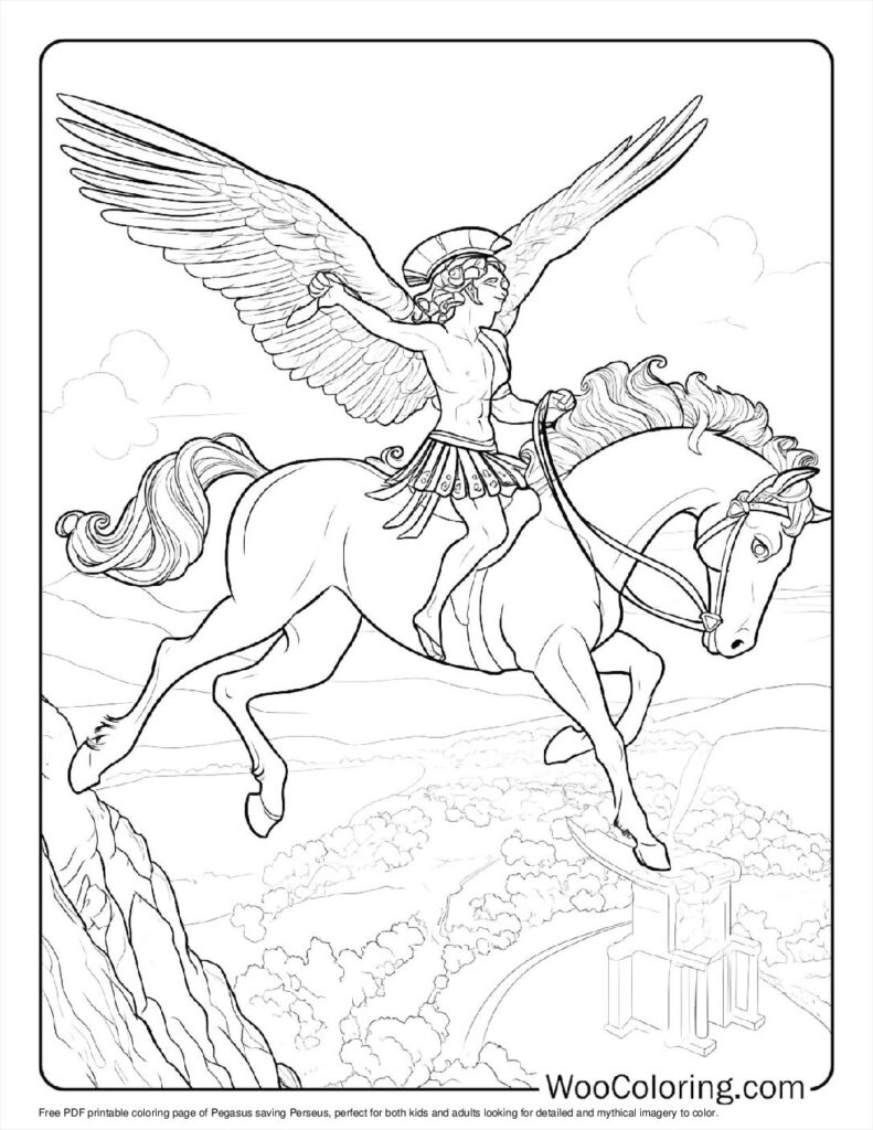 100  Pegasus coloring pages  Free PDF To Print  - 73