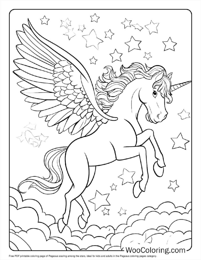 100  Pegasus coloring pages  Free PDF To Print  - 27