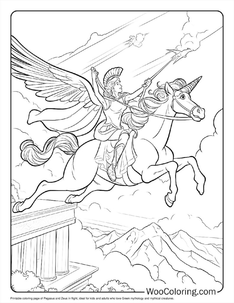 100  Pegasus coloring pages  Free PDF To Print  - 43