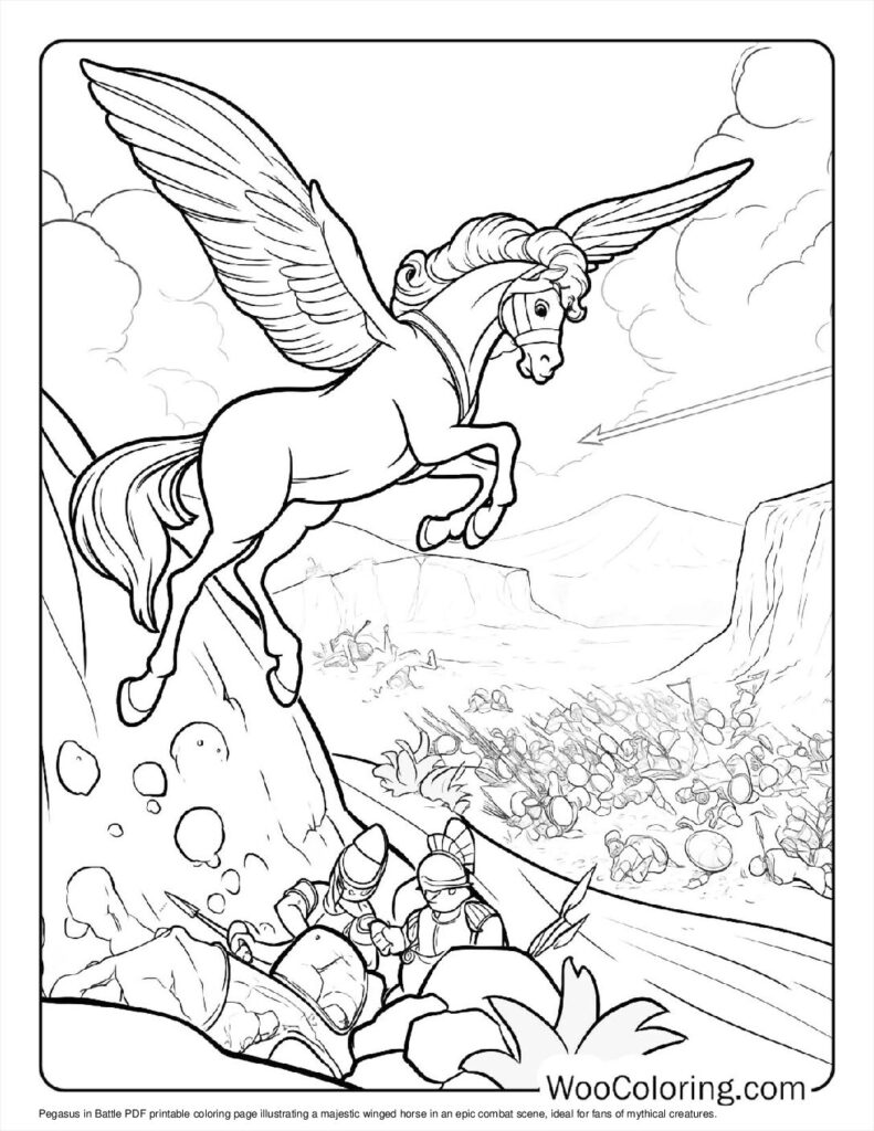 100  Pegasus coloring pages  Free PDF To Print  - 22