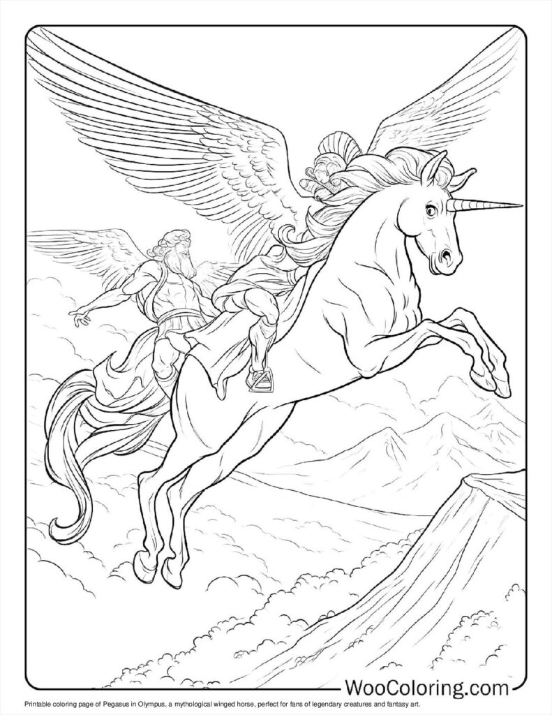 100  Pegasus coloring pages  Free PDF To Print  - 29