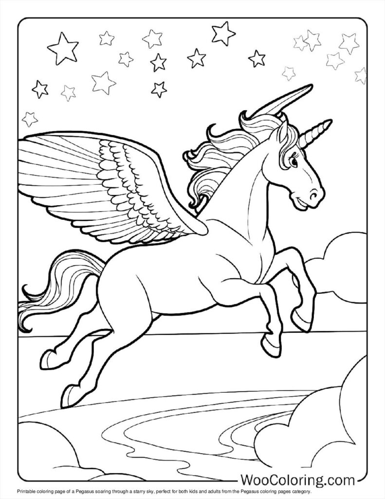 100  Pegasus coloring pages  Free PDF To Print  - 43