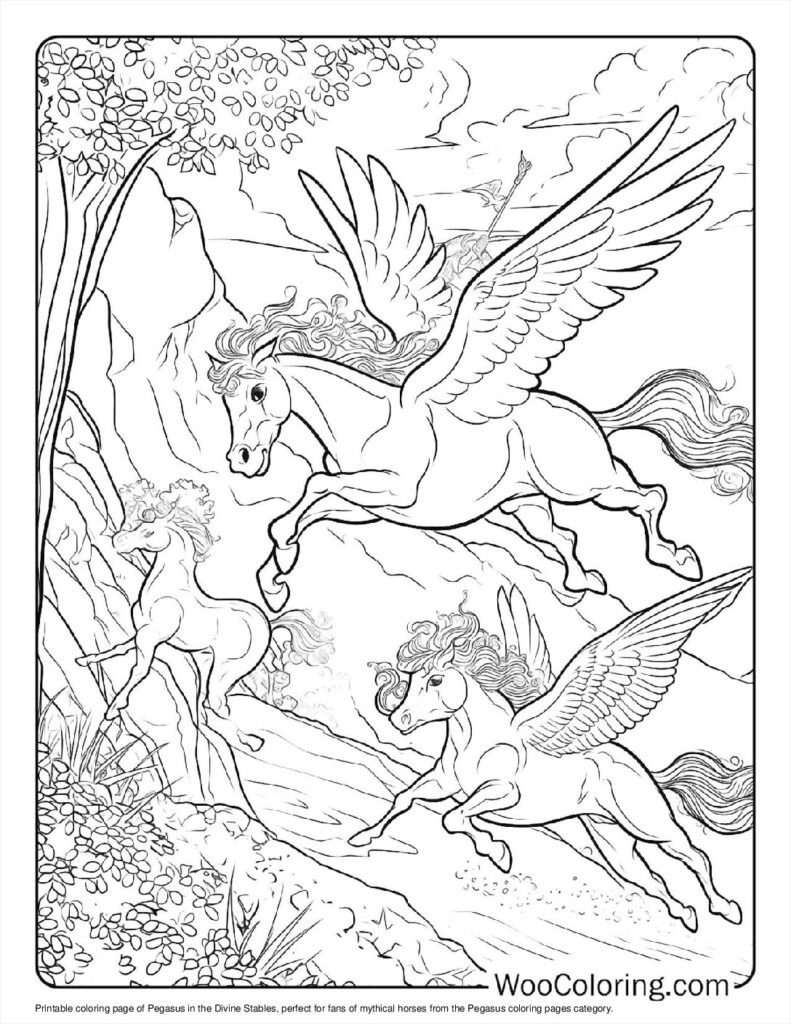 100  Pegasus coloring pages  Free PDF To Print  - 57