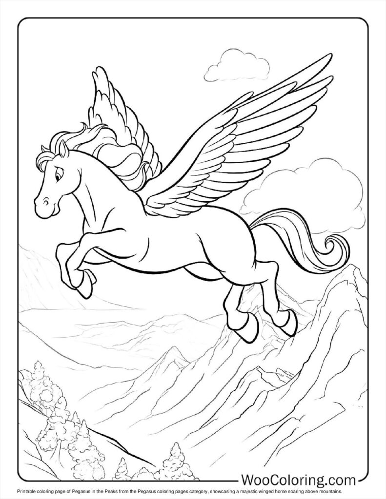 100  Pegasus coloring pages  Free PDF To Print  - 7