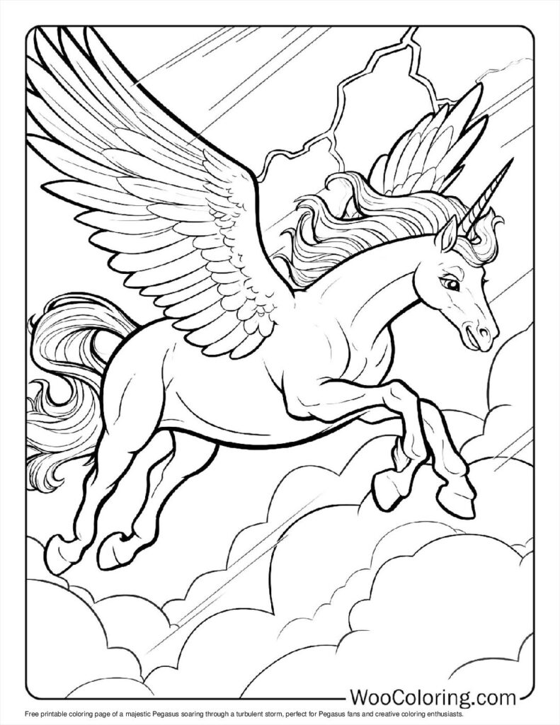 100  Pegasus coloring pages  Free PDF To Print  - 51