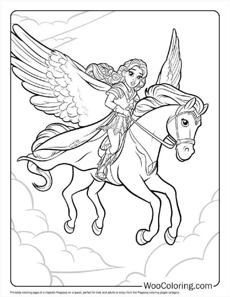 100  Pegasus coloring pages  Free PDF To Print  - 80