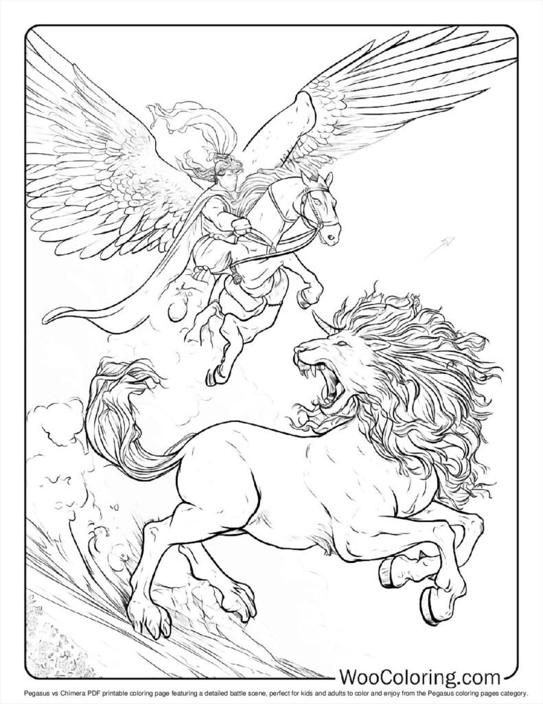 100  Pegasus coloring pages  Free PDF To Print  - 73