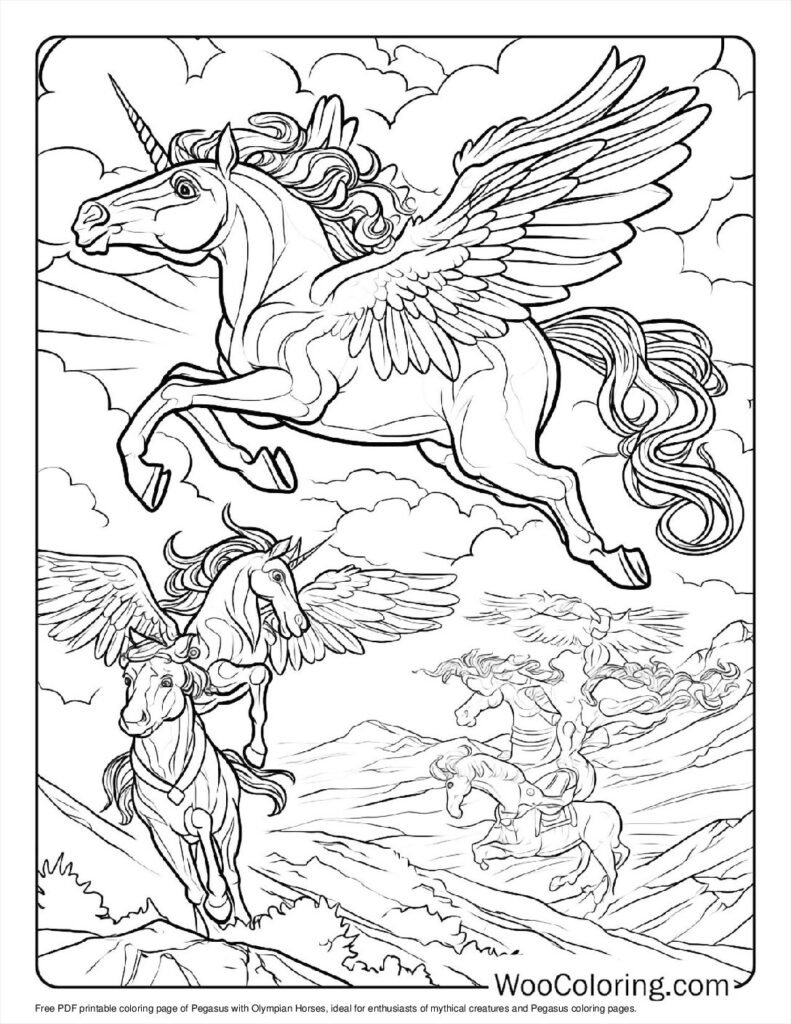 100  Pegasus coloring pages  Free PDF To Print  - 30