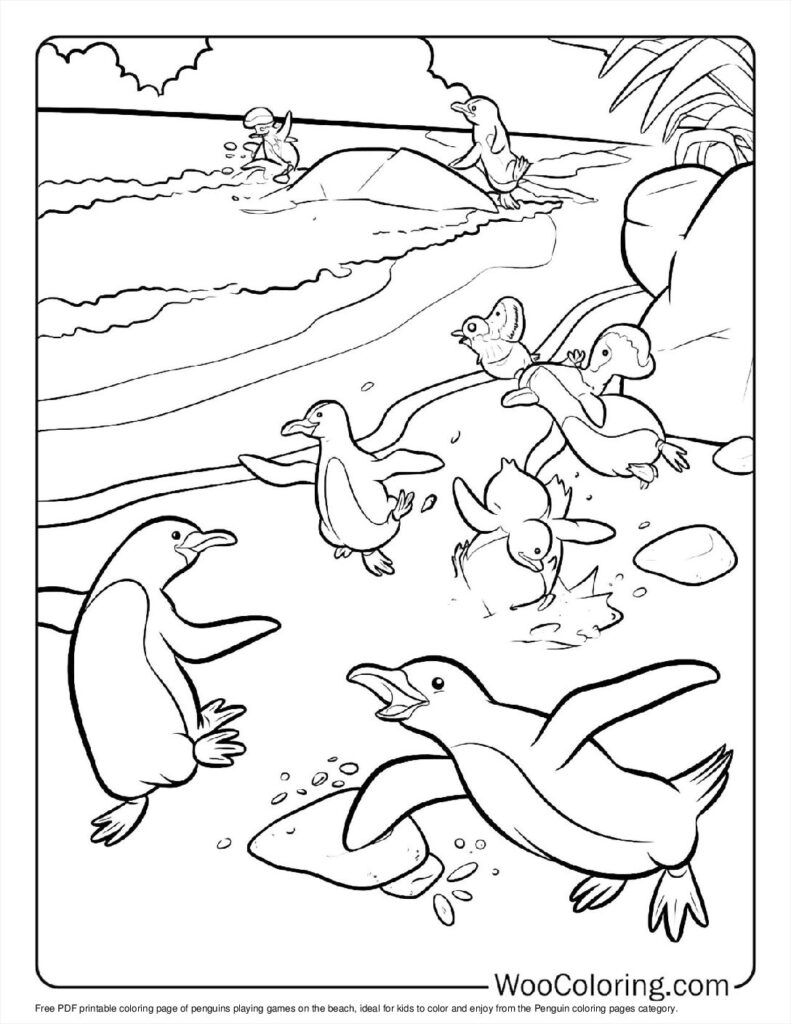 100  Penguin coloring pages  Free PDF To Print  - 61