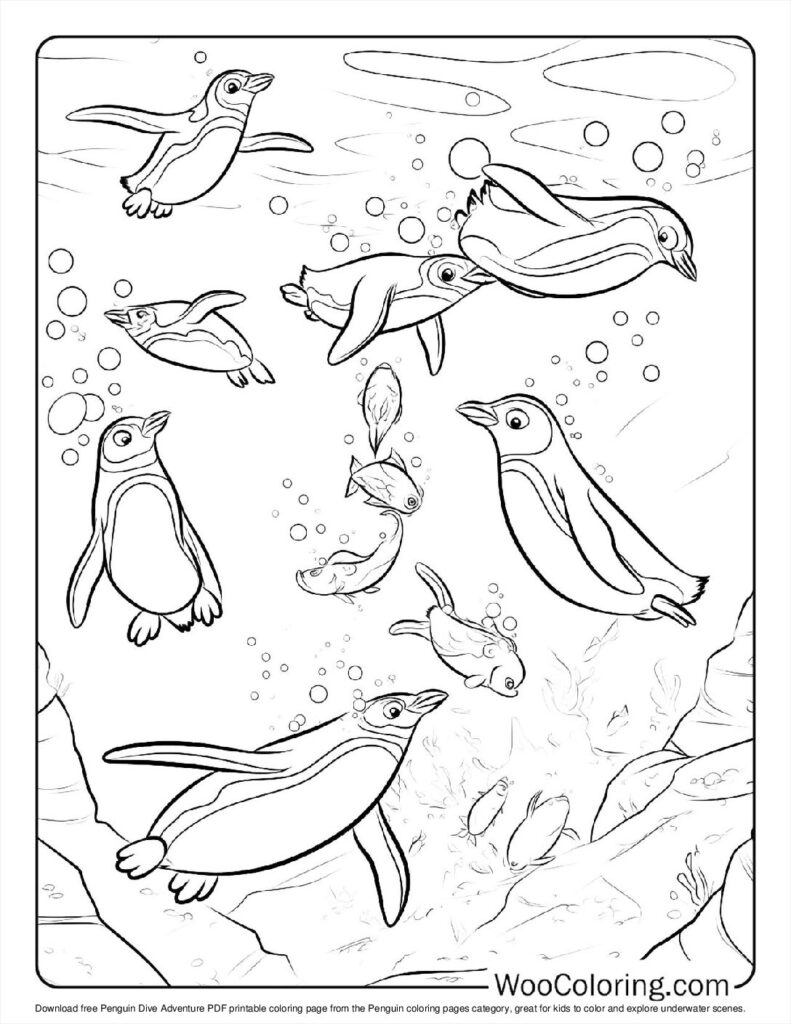 100  Penguin coloring pages  Free PDF To Print  - 41
