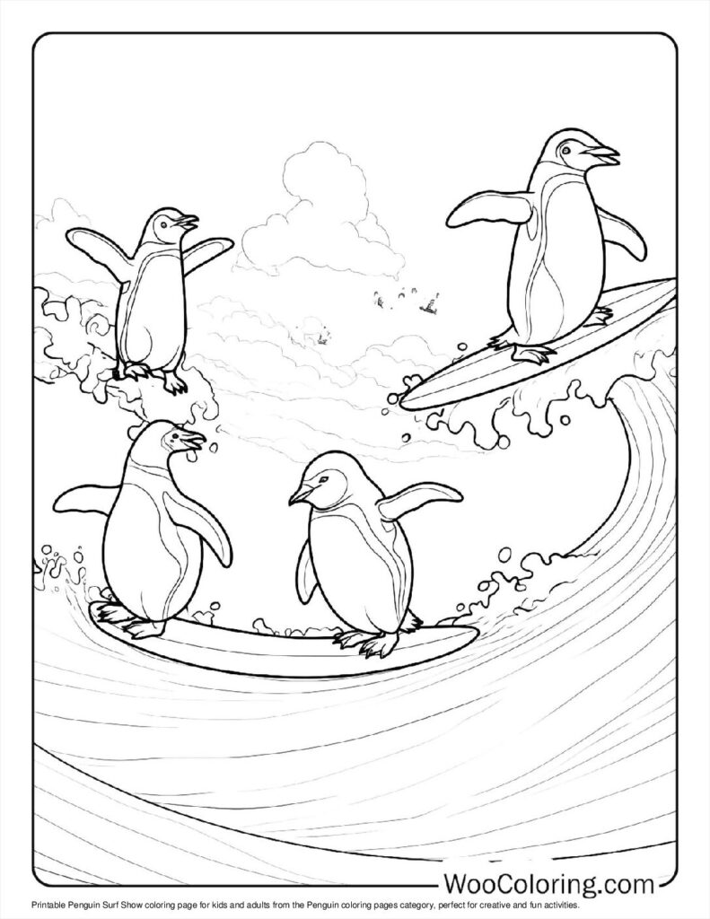 100  Penguin coloring pages  Free PDF To Print  - 75