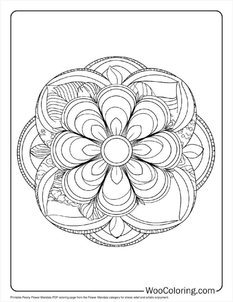 100  Flower Mandala coloring pages  Free PDF To Print  - 57