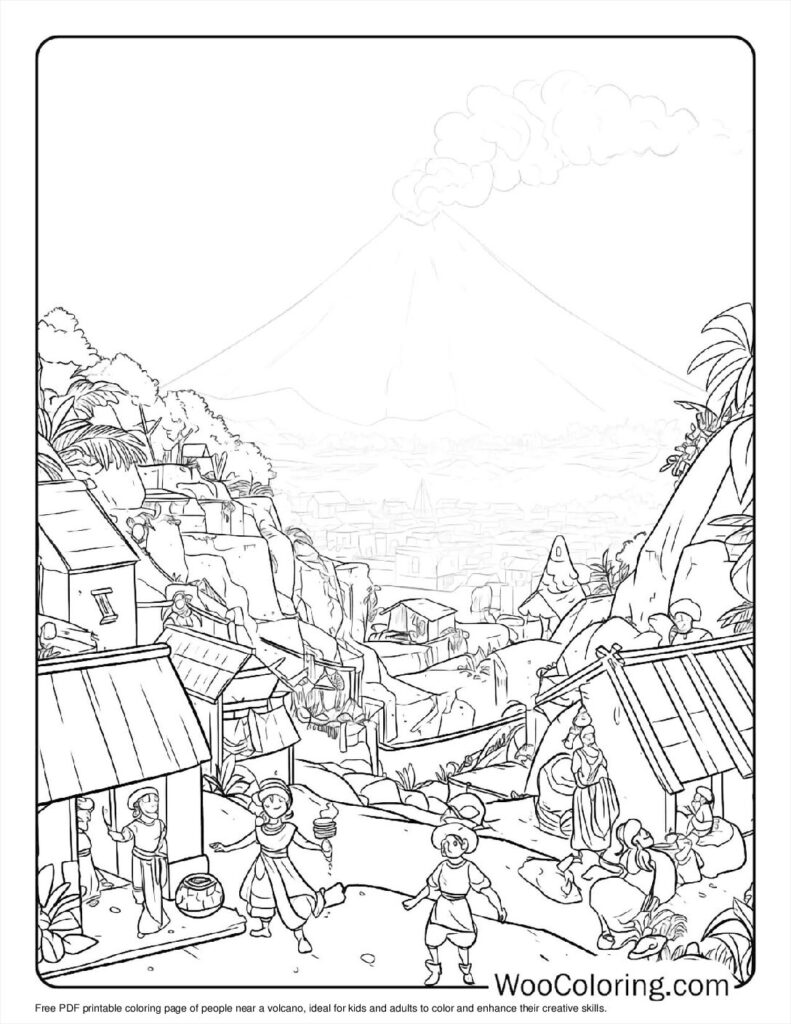100  Volcano coloring pages  Free PDF To Print  - 21