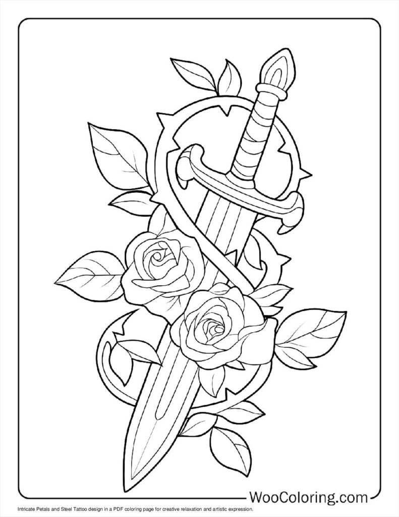 100  Tattoo coloring pages  Free PDF To Print  - 67