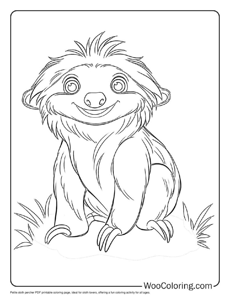 100  Sloth coloring pages  Free PDF To Print  - 98
