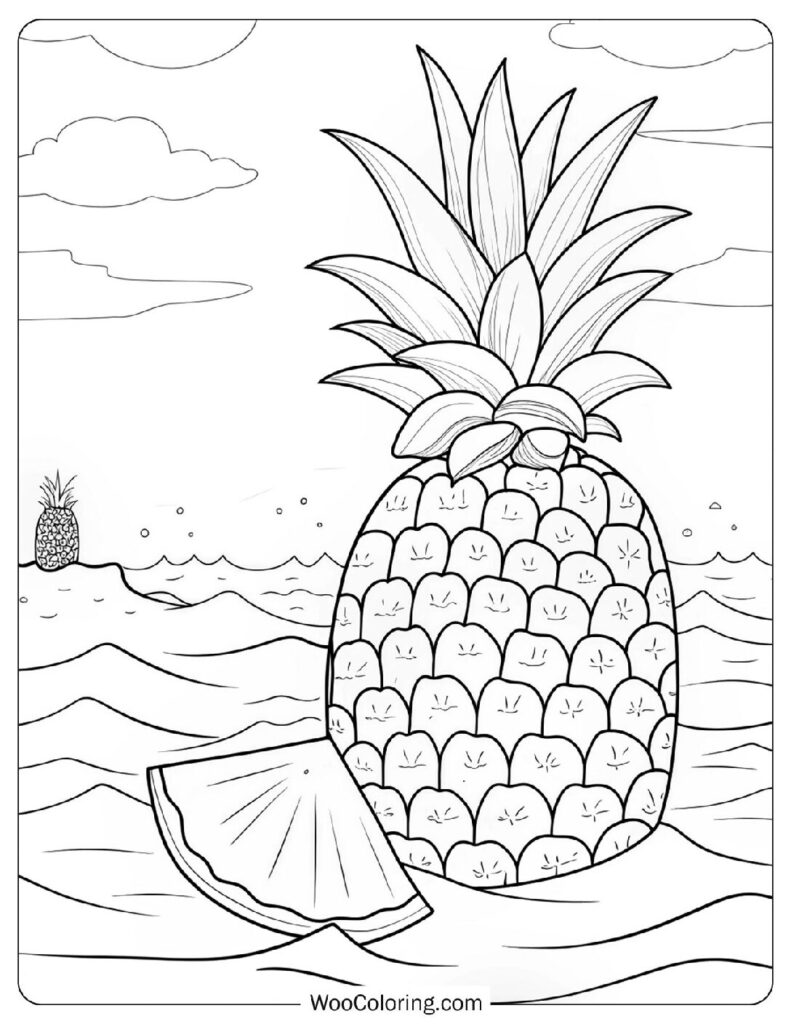 24 Pineapple Coloring Pages  Free PDF To Print  - 48
