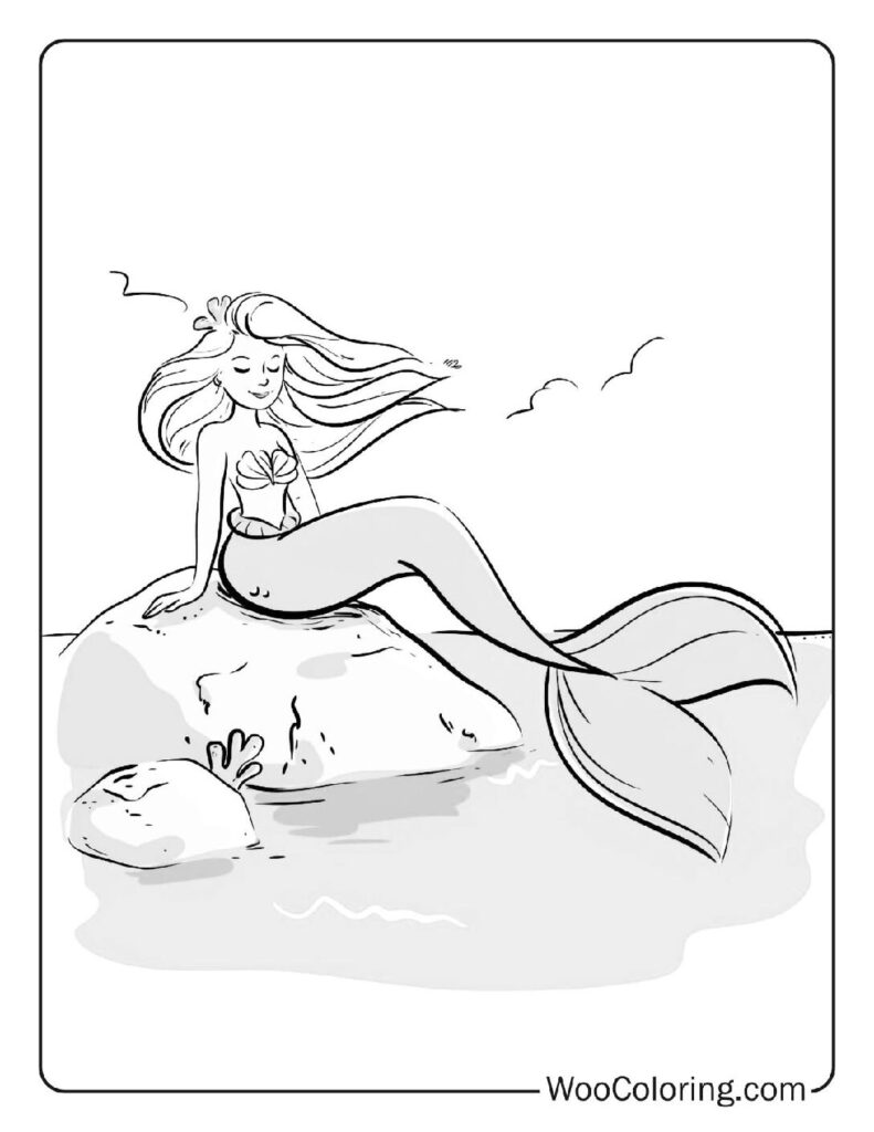 100  Mermaid coloring pages  Free PDF To Print  - 55