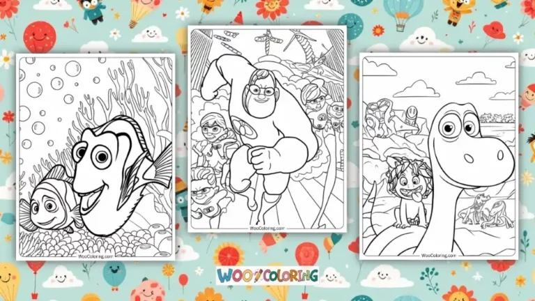 Pixar Coloring Pages Design Image