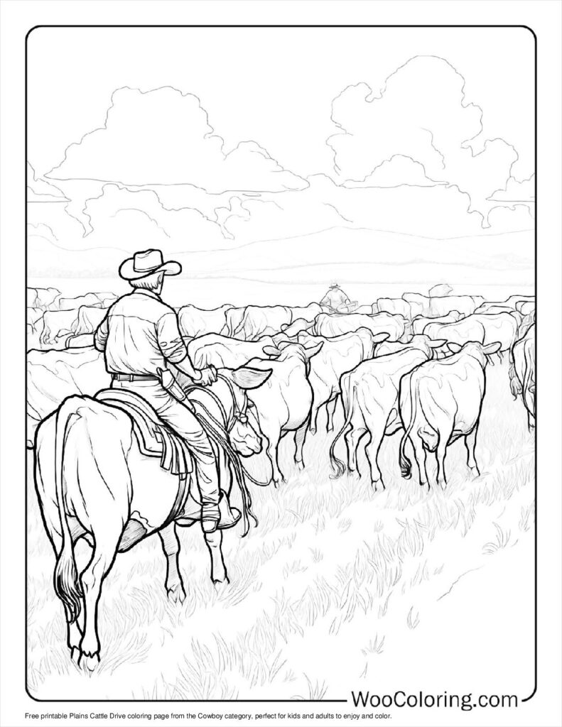 100  Cowboy coloring pages  Free PDF To Print  - 14