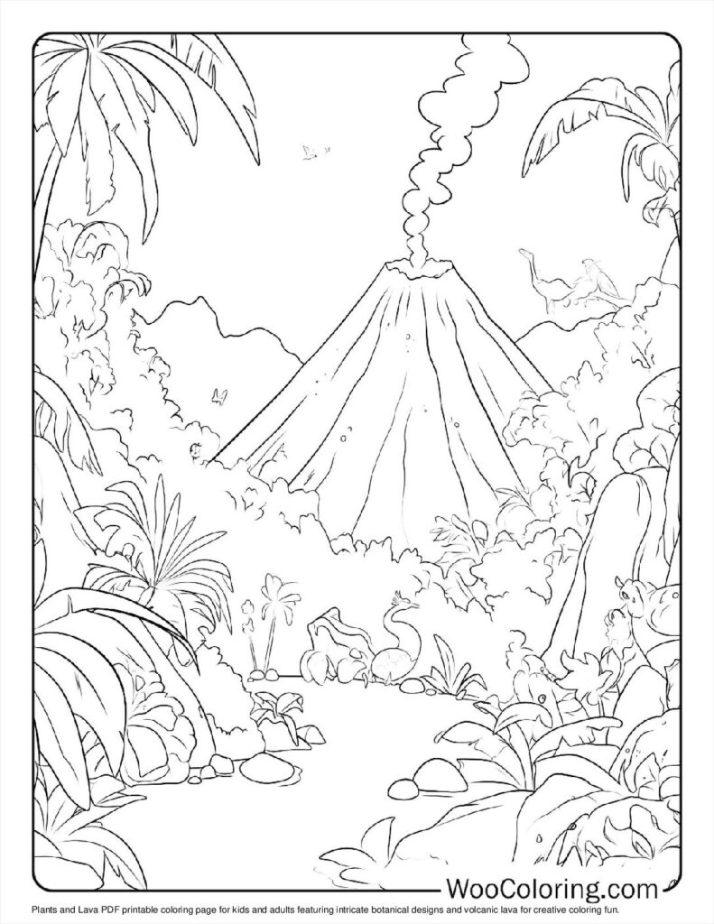 100  Volcano coloring pages  Free PDF To Print  - 26