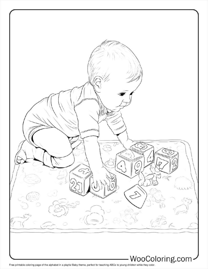 100  Baby coloring pages  Free PDF To Print  - 82