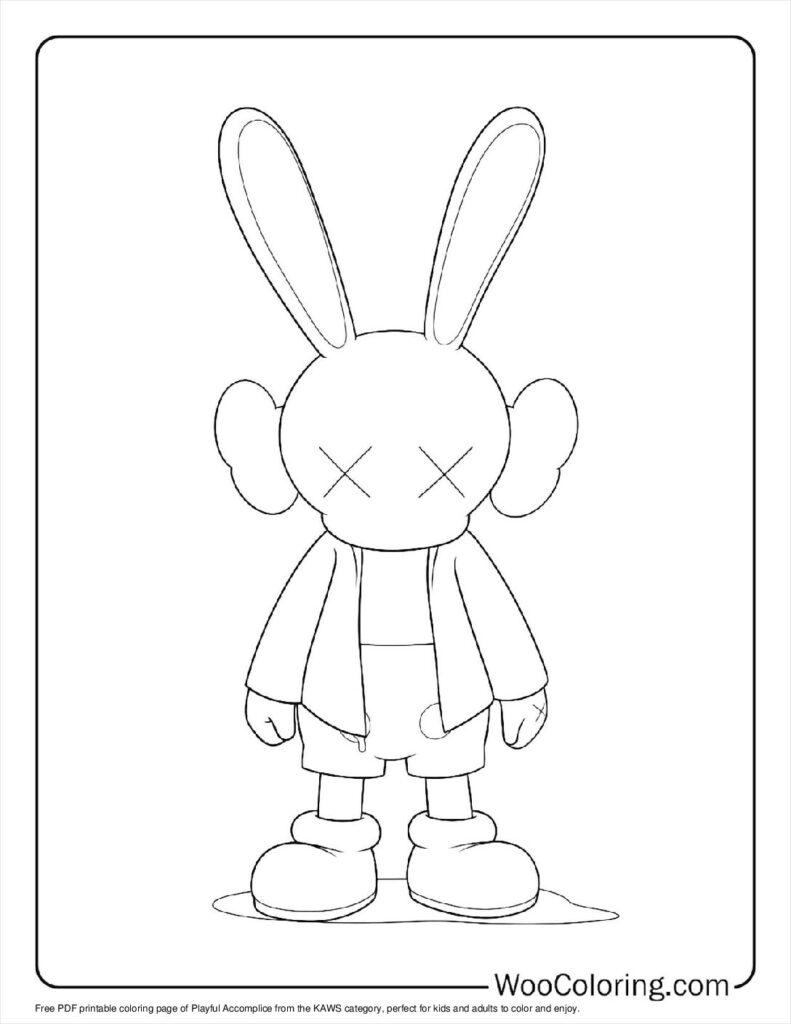 100  KAWS coloring pages  Free PDF To Print  - 65