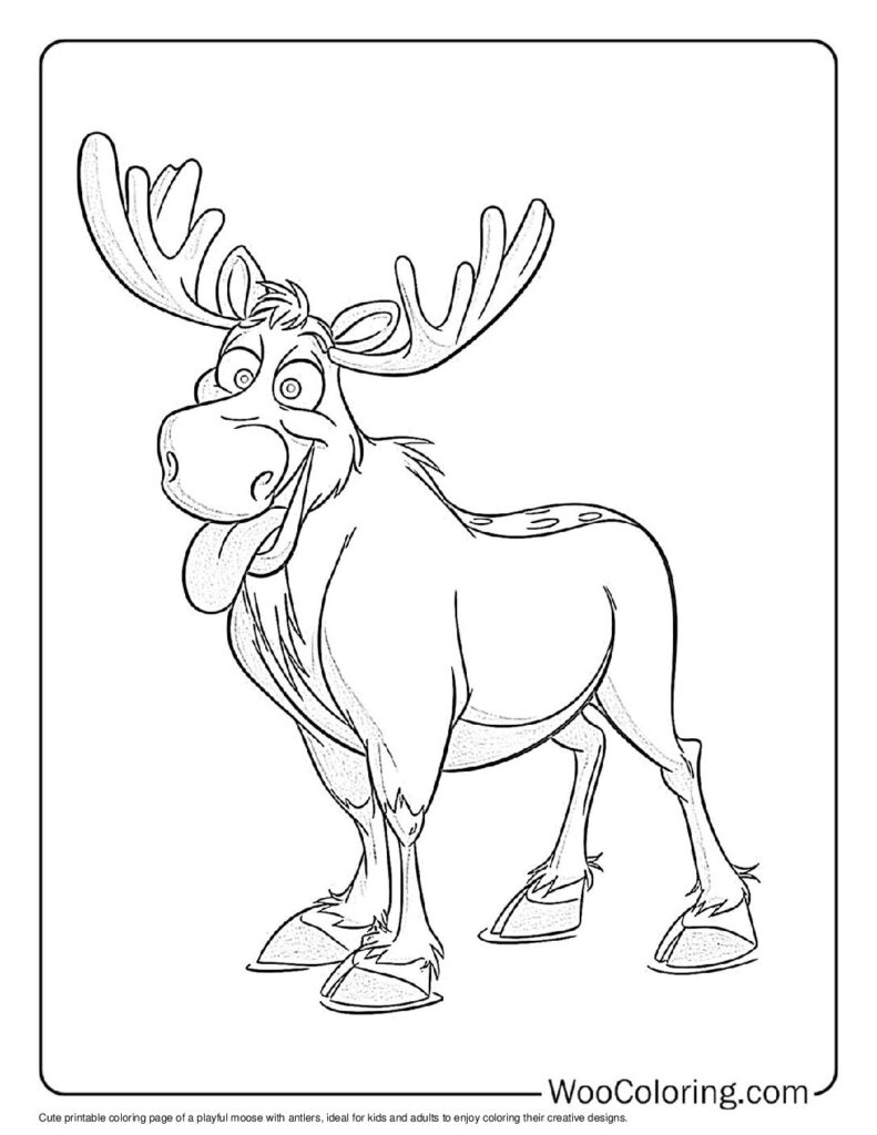 100  Moose coloring pages  Free PDF To Print  - 74