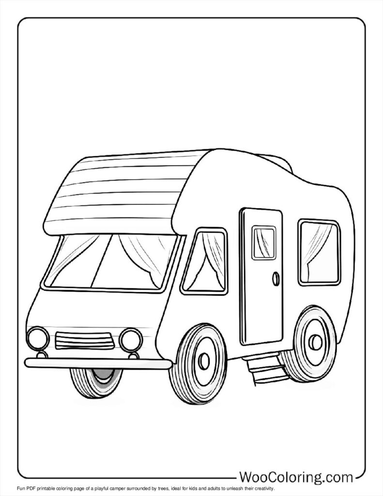 100  Camper   RV coloring pages  Free PDF To Print  - 23