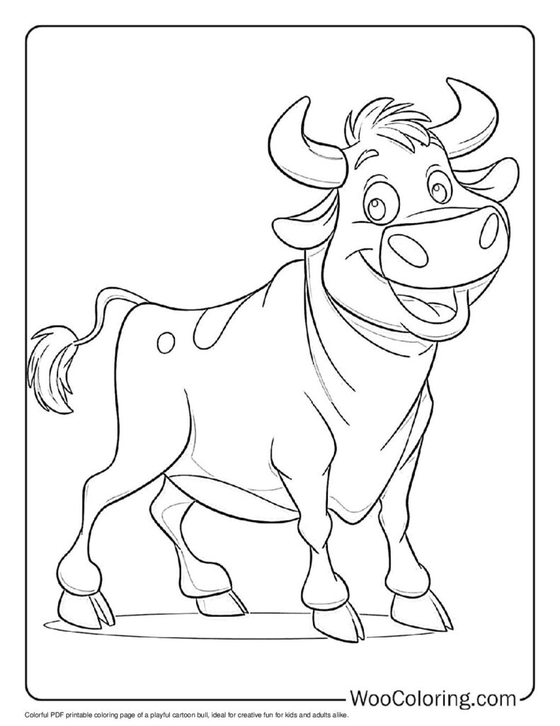 100  Bull coloring pages  Free PDF To Print  - 49