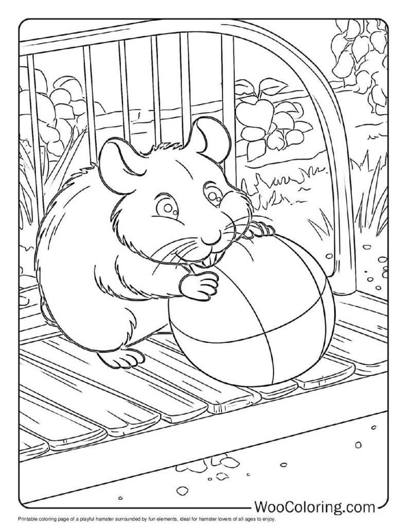 100  Hamster coloring pages  Free PDF To Print  - 12