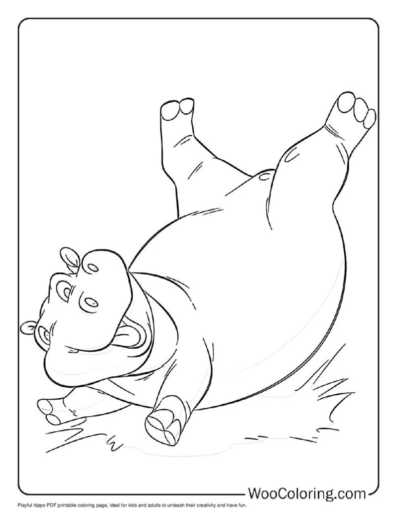 100  Hippo coloring pages  Free PDF To Print  - 49