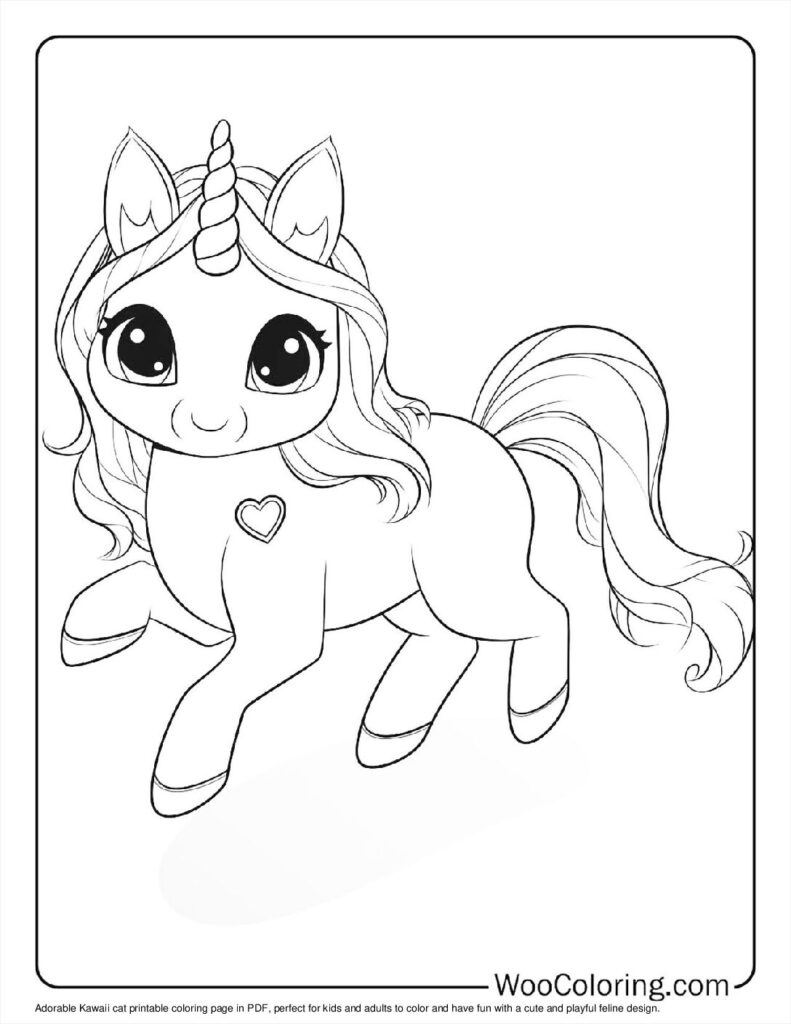 100  Unicorn Cat coloring pages  Free PDF To Print  - 87