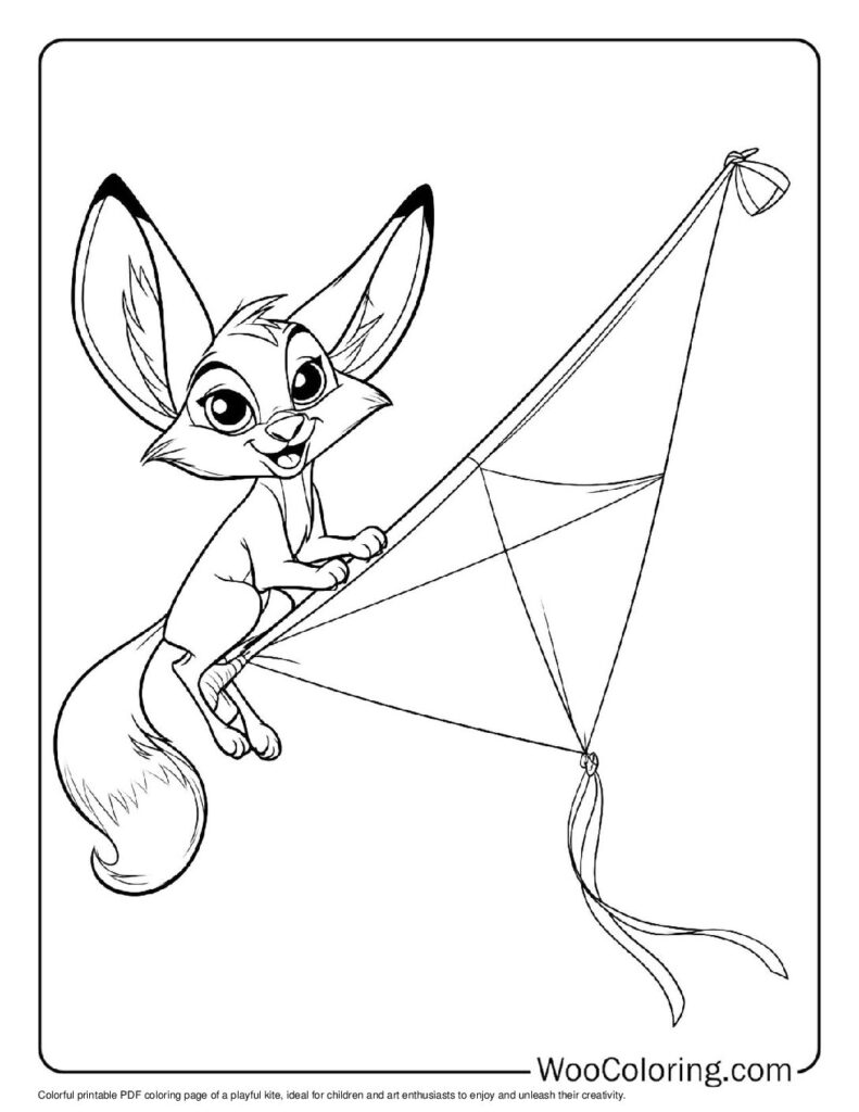 100  Kite coloring pages  Free PDF To Print  - 60