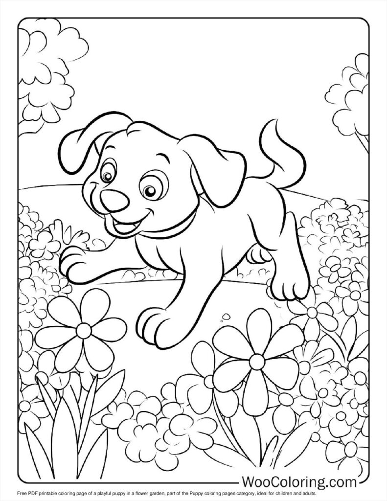 100  Puppy coloring pages  Free PDF To Print  - 7