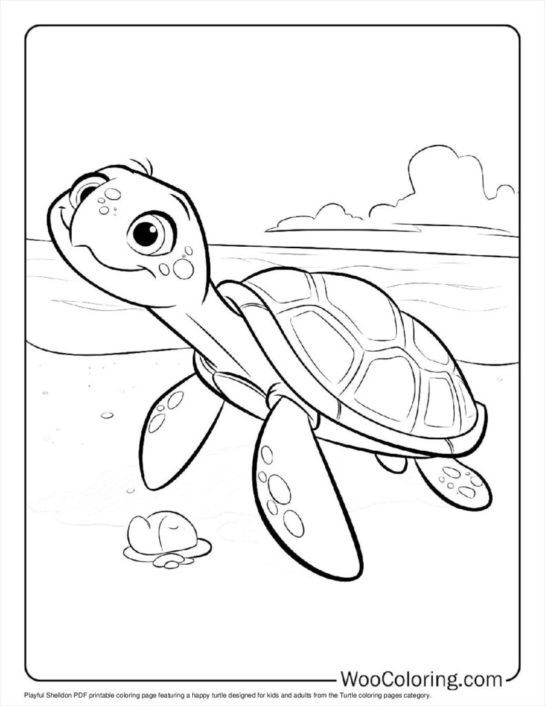 100  Turtle coloring pages  Free PDF To Print  - 48