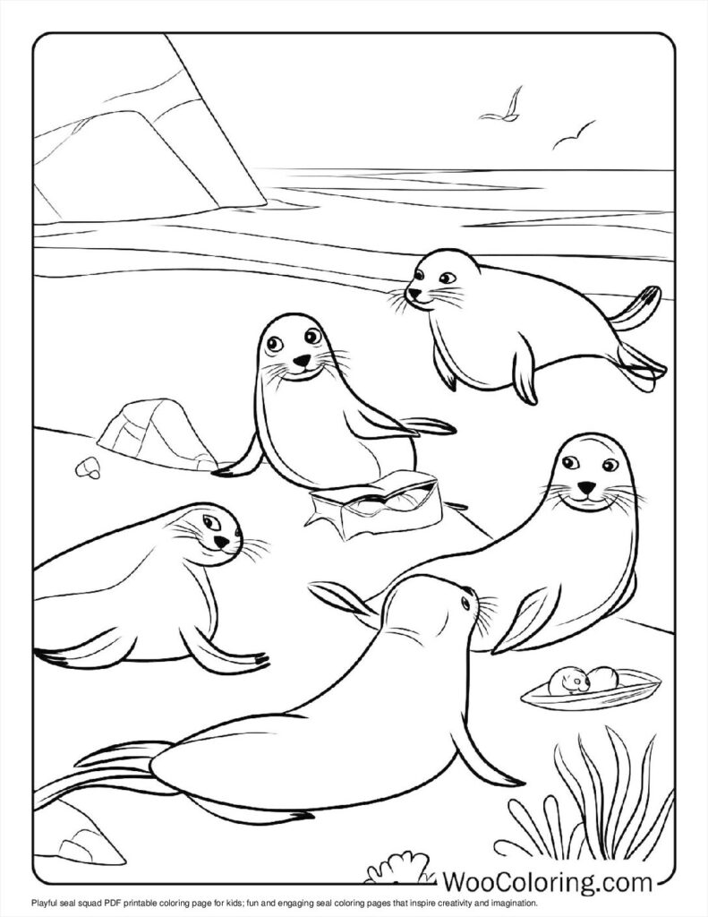 100  Seal coloring pages  Free PDF To Print  - 35
