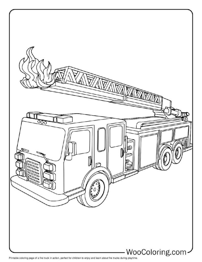 100  Fire Truck coloring pages  Free PDF To Print  - 44