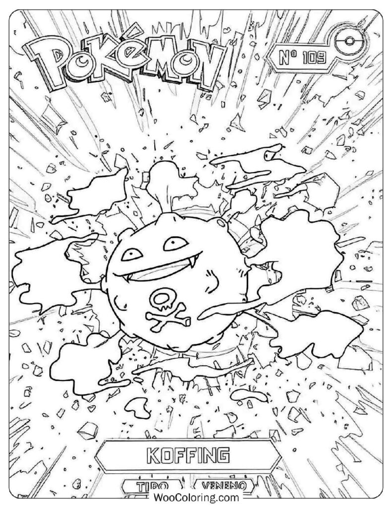 Pokémon Koffing Kanto Attack Card