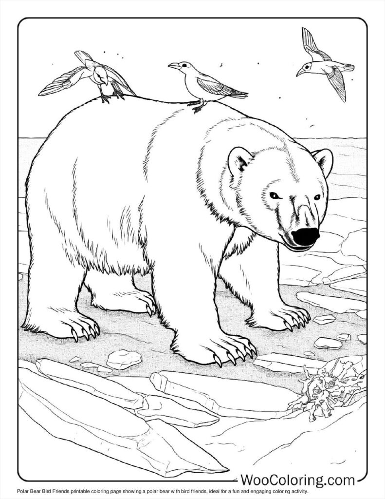 100  Polar Bear coloring pages  Free PDF To Print  - 36