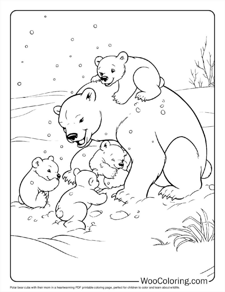 100  Polar Bear coloring pages  Free PDF To Print  - 84